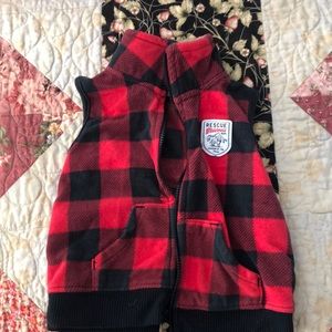 Carters buffalo plaid vest